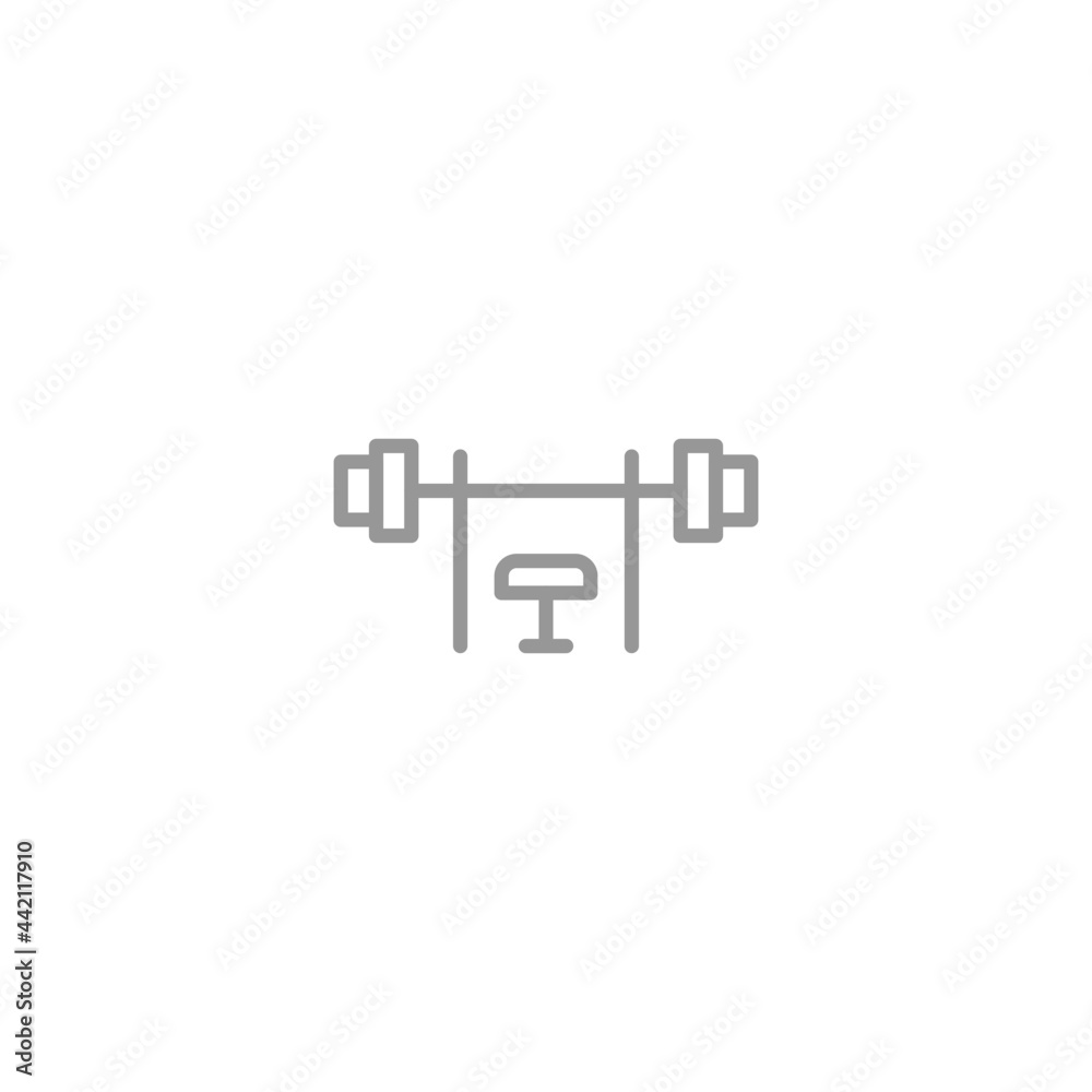 gym barbells icon isolated on white background gym barbells icon isolated on white background