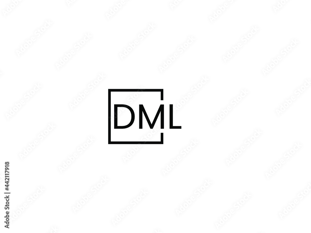 DML letter initial logo design vector illustration DML letter initial logo design vector illustration