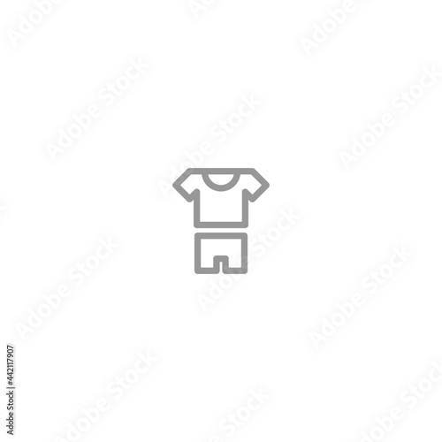 sport outfit icon isolated on white  background