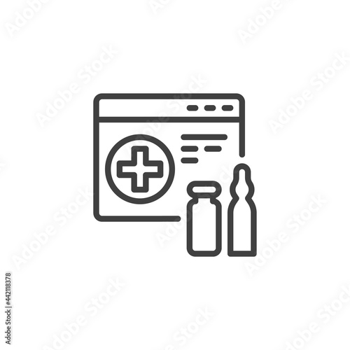 Vaccination calendar line icon