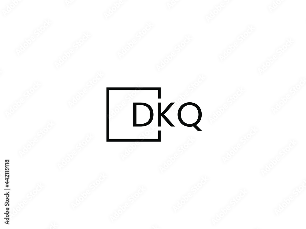 Fototapeta premium DKQ letter initial logo design vector illustration