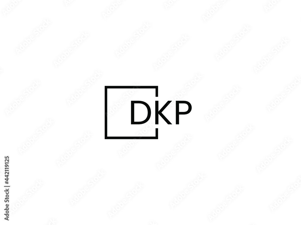 Fototapeta premium DKP letter initial logo design vector illustration