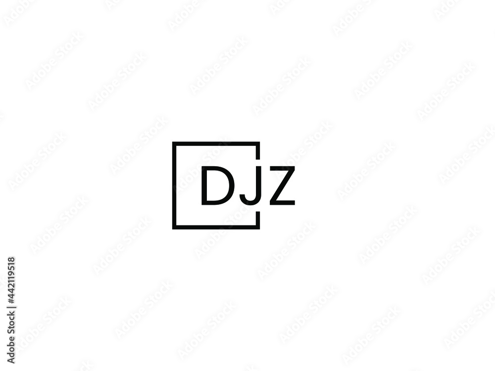 DJZ letter initial logo design vector illustration DJZ letter initial logo design vector illustration