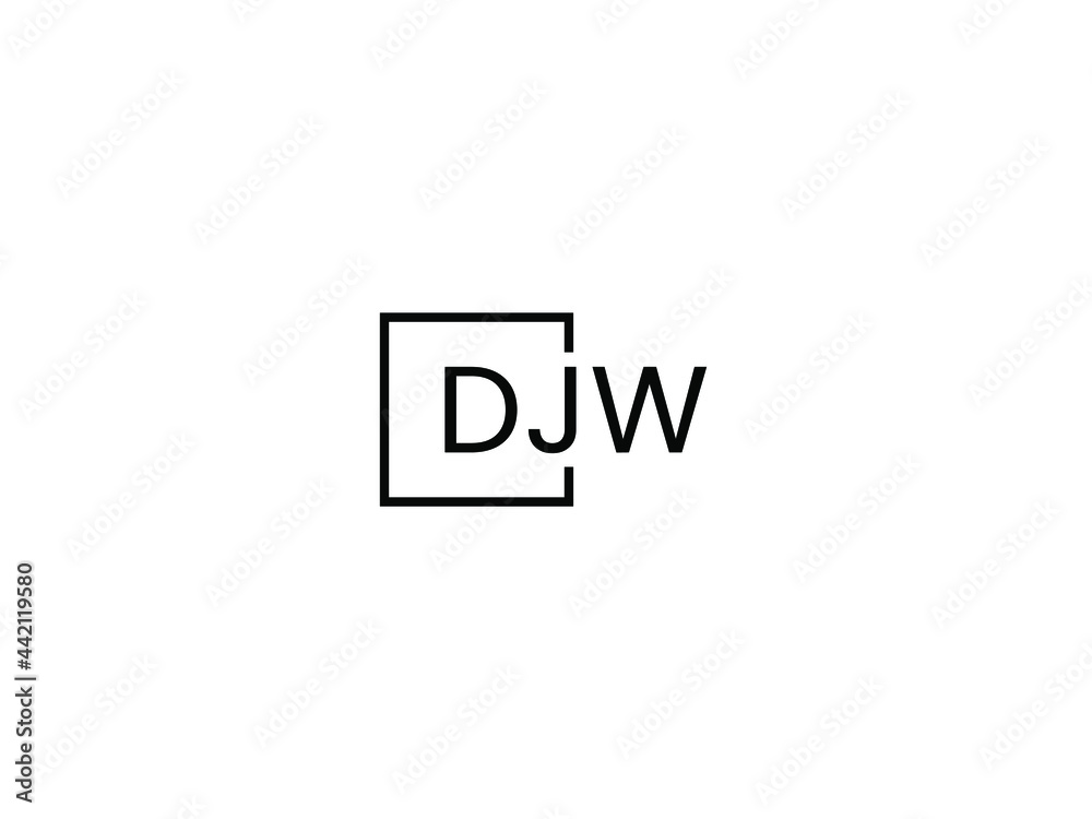 DJW letter initial logo design vector illustration DJW letter initial logo design vector illustration