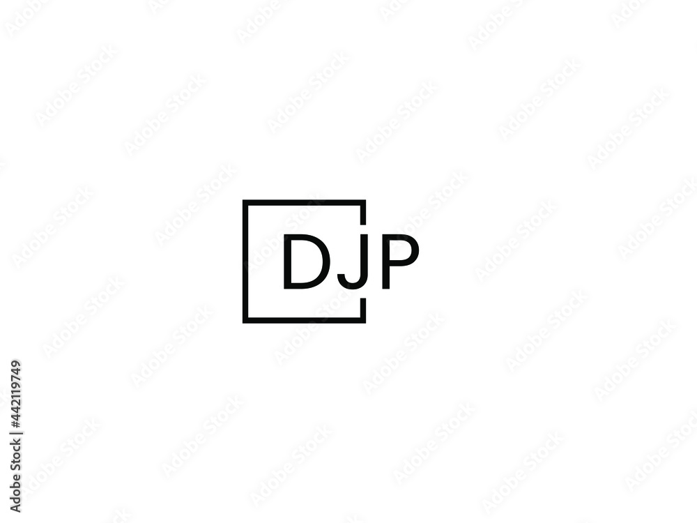 DJP letter initial logo design vector illustration DJP letter initial logo design vector illustration