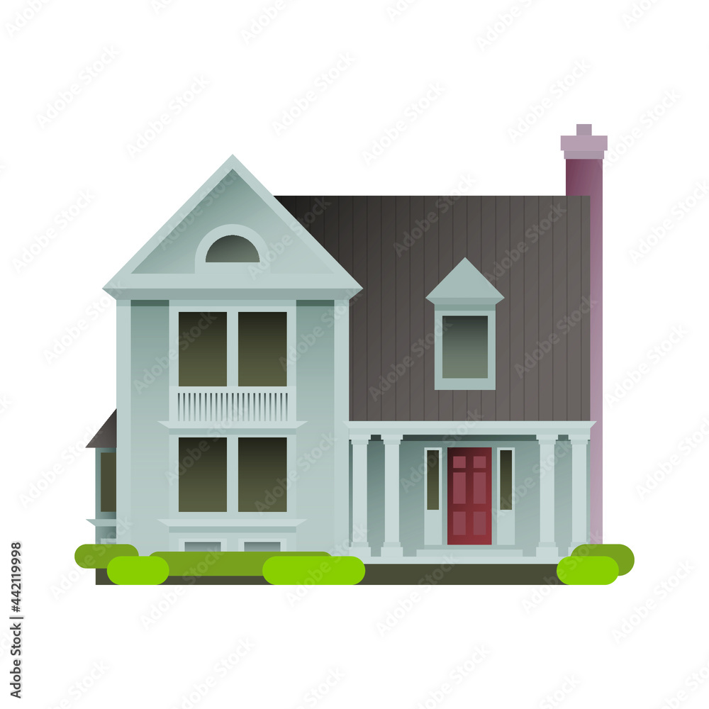 Modern Town House. Vector Illustration Modern Town House. Vector Illustration