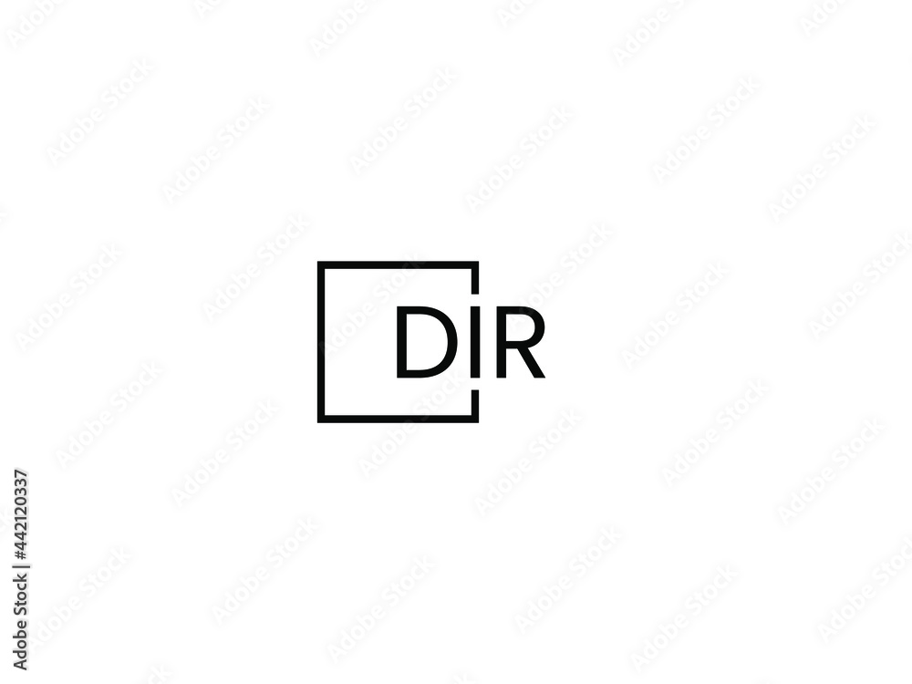 DIR Letter Initial Logo Design Vector Illustration DIR Letter Initial Logo Design Vector Illustration
