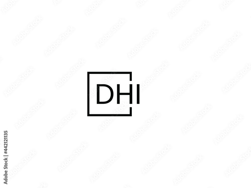 DHI Letter Initial Logo Design Vector Illustration DHI Letter Initial Logo Design Vector Illustration
