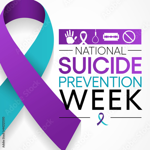 National Suicide prevention week is observed every year during September, in order to provide worldwide commitment and action to prevent suicides. Vector illustration