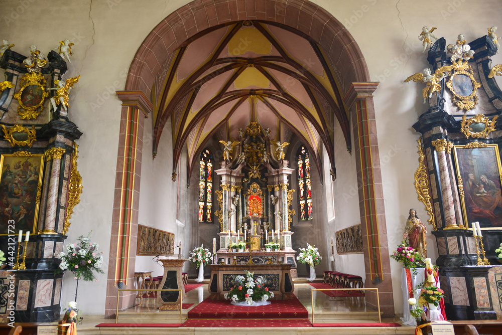 Innenansicht Wallfahrtskirche Maria Linden in Ottersweier - Landkreis Rastatt