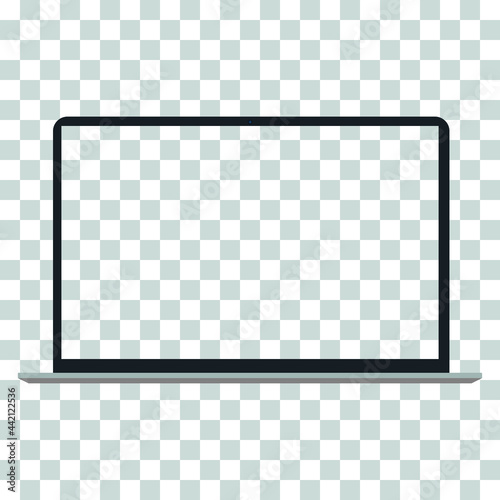 isolated laptop with blank space on white background
