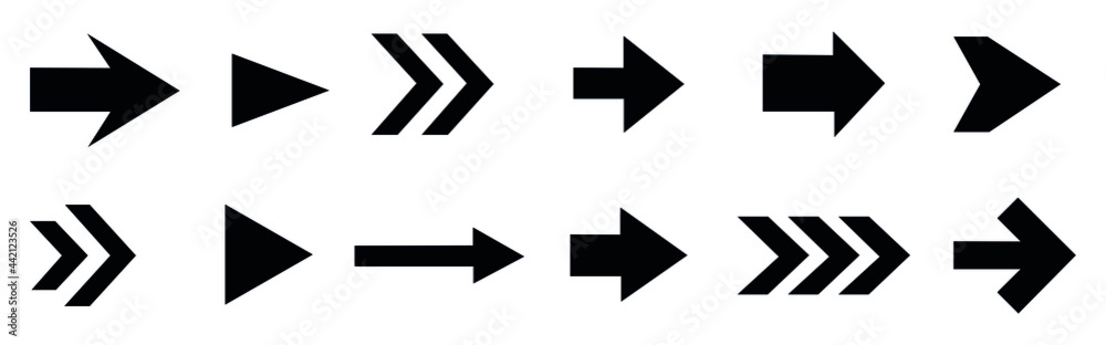 Set arrows flat icons. Vector simple flat icon.
Set arrows flat icons. Vector simple flat icon.