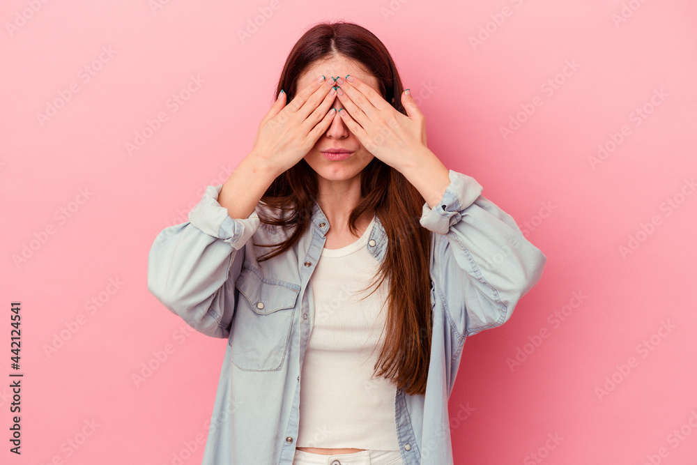 afraid covering eyes with hands. afraid covering eyes with hands.