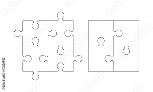 Set of puzzle pieces