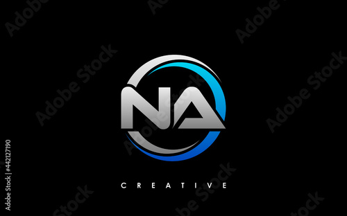 NA Letter Initial Logo Design Template Vector Illustration photo
