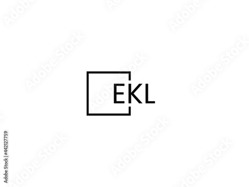 EKL Letter Initial Logo Design Vector Illustration