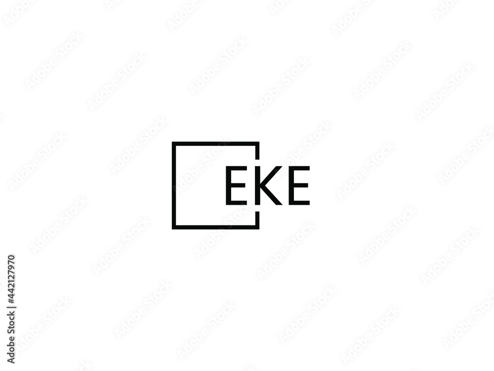 Obraz premium EKE Letter Initial Logo Design Vector Illustration