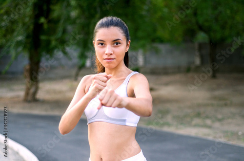 young girl doing sports