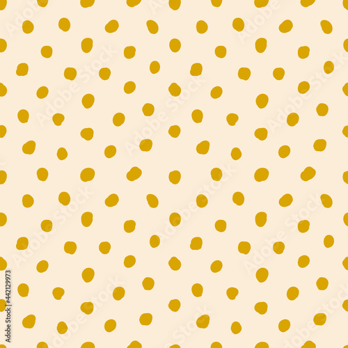 Abstract seamless pattern with gold polka dot