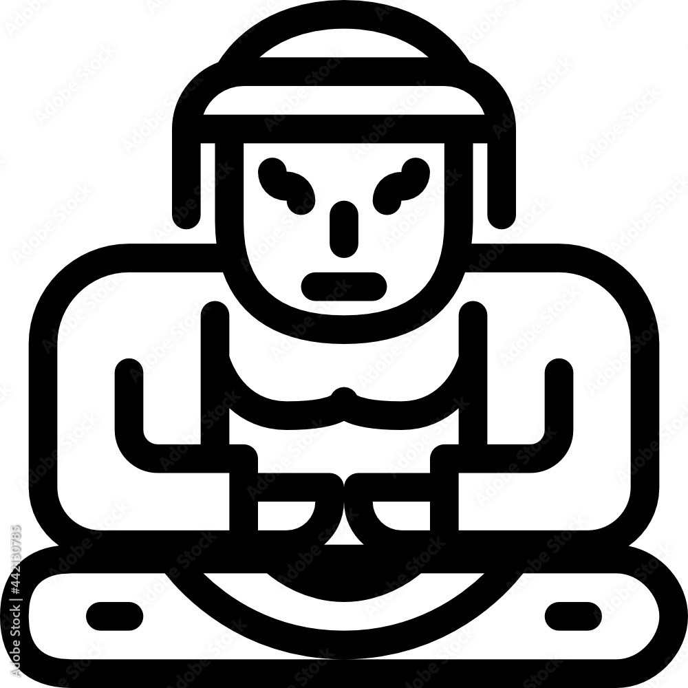 great buddha outline icon