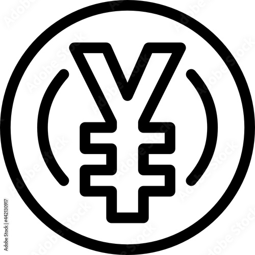 yen outline icon