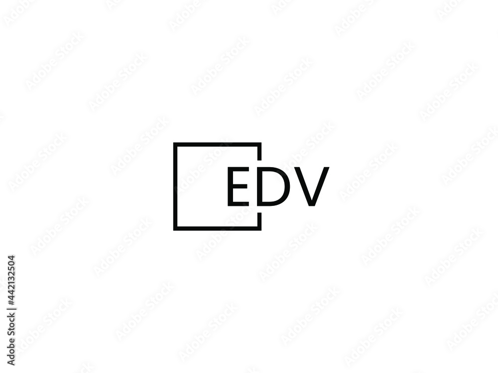 Fototapeta premium EDV Letter Initial Logo Design Vector Illustration