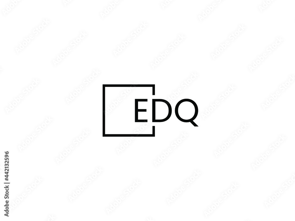 Obraz premium EDQ Letter Initial Logo Design Vector Illustration