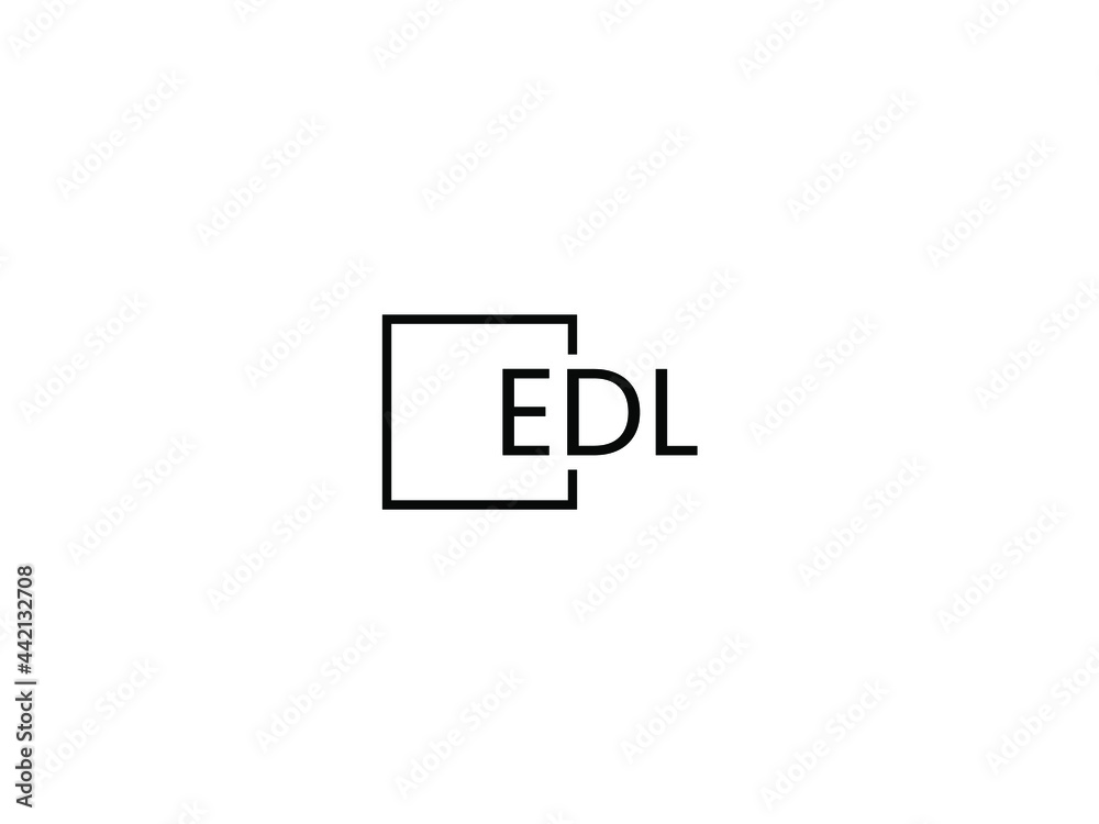 Obraz premium EDL Letter Initial Logo Design Vector Illustration