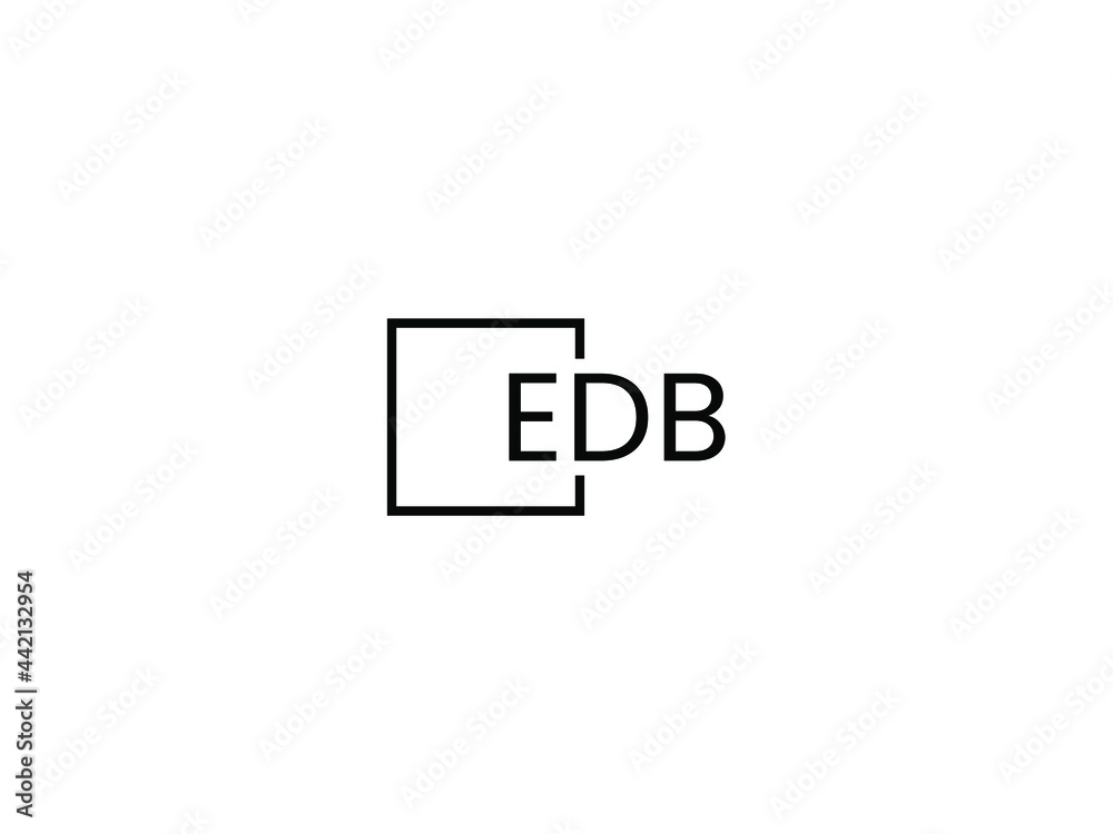 Obraz premium EDB Letter Initial Logo Design Vector Illustration