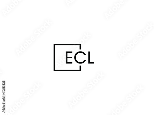 ECL Letter Initial Logo Design Vector Illustration