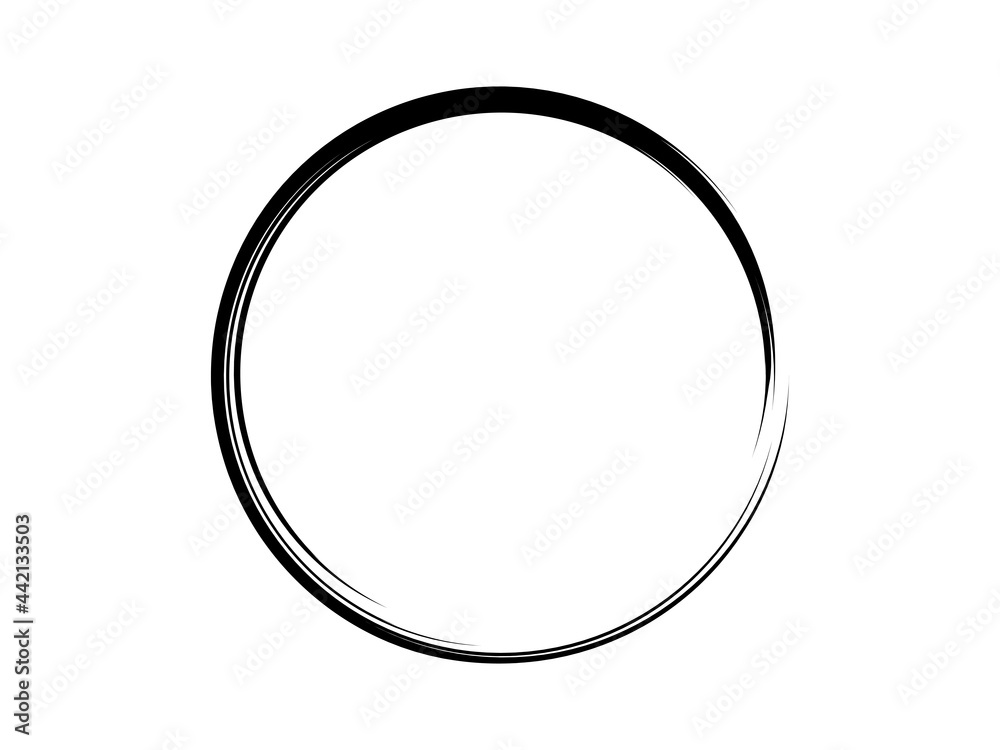 Grunge circle made of black paint using art brush.Grunge marking element.Grunge oval logo. Grunge circle made of black paint using art brush.Grunge marking element.Grunge oval logo.