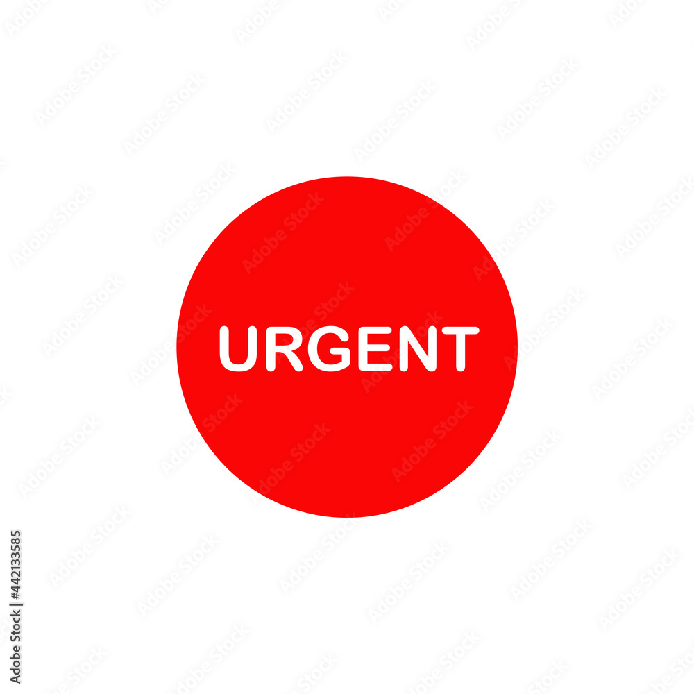 Urgent sign icon logo design template Urgent sign icon logo design template