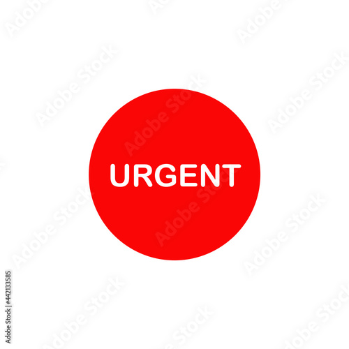 Urgent sign icon logo design template