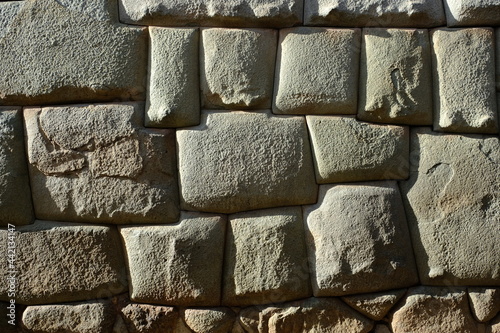 Peru Cusco - Piedra de los 12 angulos - Twelve Angled Stone stone wall close-up photo