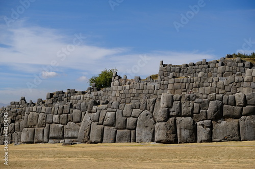 Peru Cusco - Stone walls of Sacsayhuaman with stonework - Saqsaywaman photo
