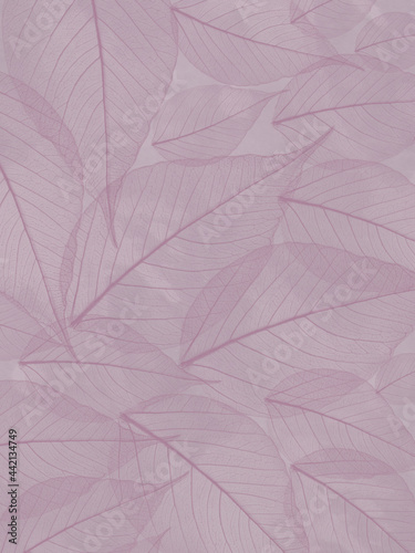 Pink pattern with leaves. Abstract background best for eco and vintage design. 