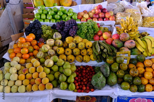 Peru Cusco - Fruit stand in San Pedro Market