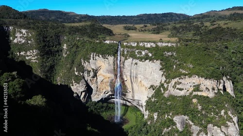 The waterfall Rio Dos Bugres in Urubici, Santa Catarina, Brazil photo