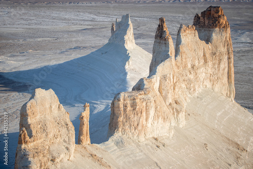 Bozjyra (or Boszhira) is place of magnificent creation of weathering and erosion, located on the territory of the Ustyurt Plateau, Mangystau region, Kazakhstan.