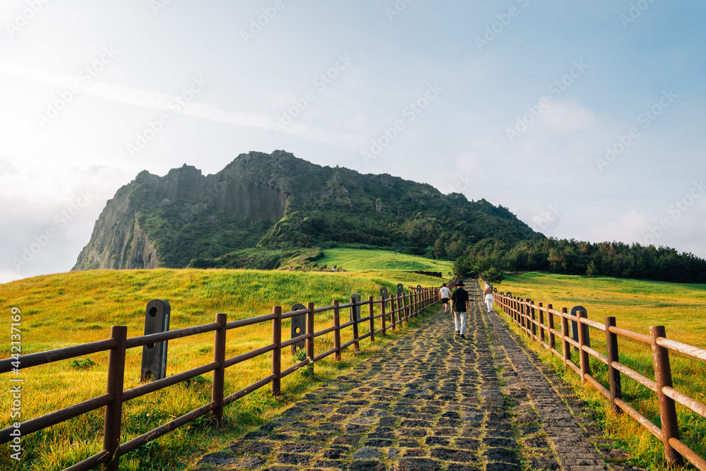 Seongsan Ilchulbong Tuff Cone in Jeju Island, Korea