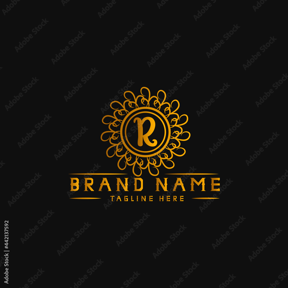 Fototapeta premium vintage logo tempate.luxury logo. identity for Restaurant, Royalty, Boutique, Cafe, Hotel, Heraldic, Jewelry, Fashion and other vector illustration - Vector