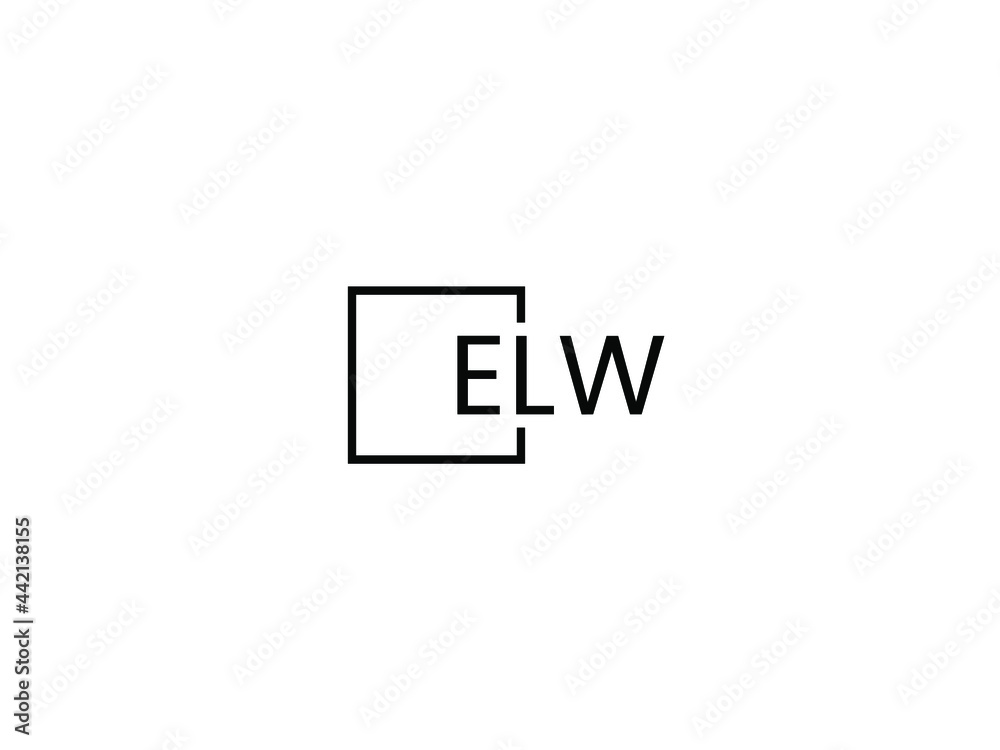 ELW Letter Initial Logo Design Vector Illustration ELW Letter Initial Logo Design Vector Illustration