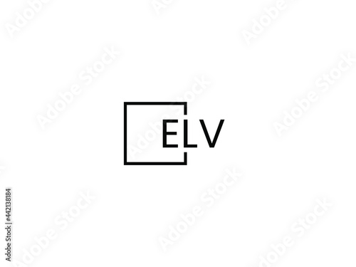 ELV Letter Initial Logo Design Vector Illustration photo