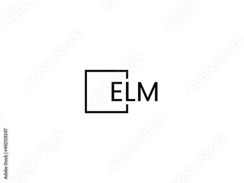 ELM Letter Initial Logo Design Vector Illustration