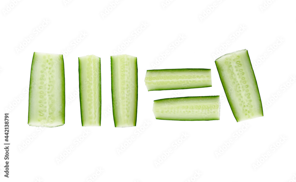 cucumbers top view isolated on white background cucumbers top view isolated on white background