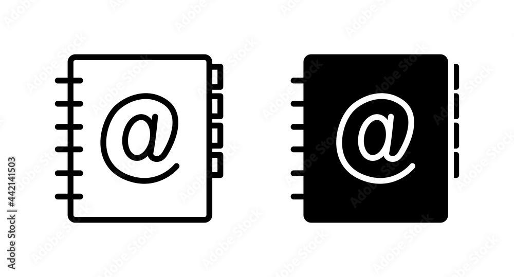 address book icon vector for web, computer and mobile app address book icon vector for web, computer and mobile app