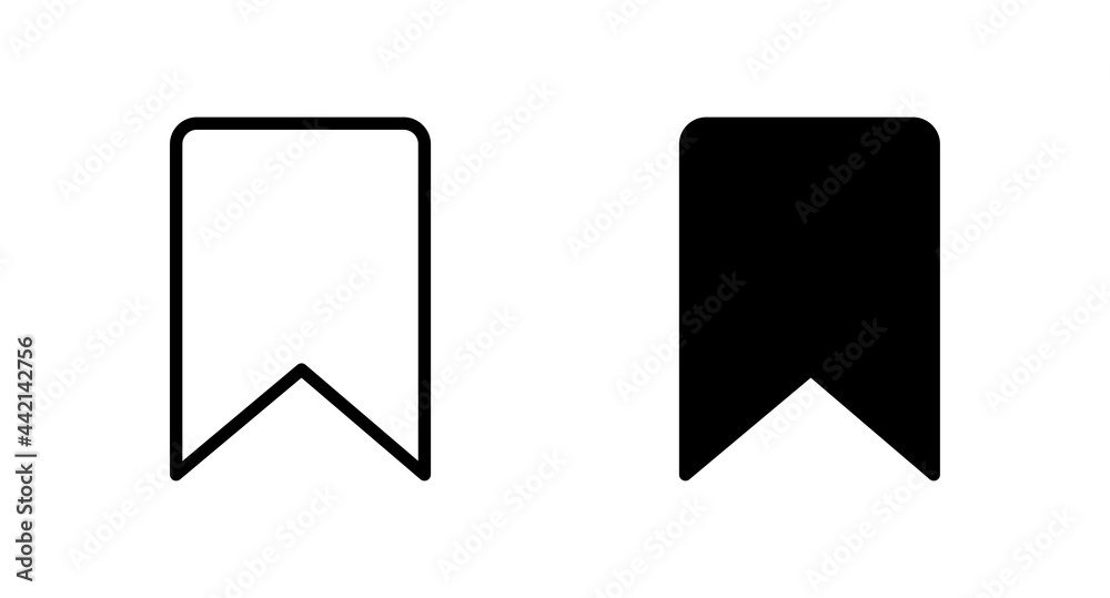 Bookmark icon vector for web, computer and mobile app Bookmark icon vector for web, computer and mobile app