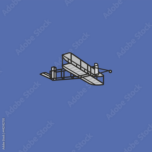 Wright Flyer vector illustration for Brothers Wright Day on December 17