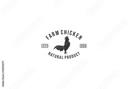 chicken farm logo in white background