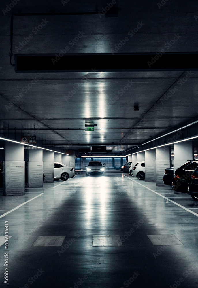 underground parking garage 